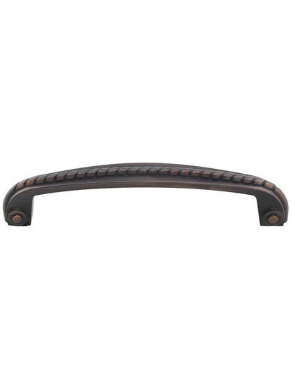 Rhodes Rope Detail Cabinet Pull - 5 inch Center-to-Center in Brushed Oil Rubbed Bronze.
